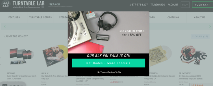 The 6 Things You Need To Do Every Month To Boost Your Conversion Rates Turntable lab lightbox pop up