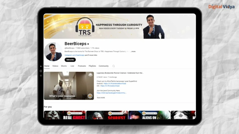 Beer Biceps Beerbiceps is personal development and lifestyle channel.