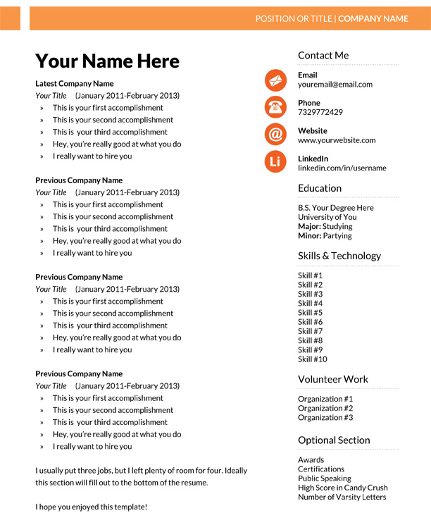 Digital Marketing Resume Digital marketing resume with all resume components