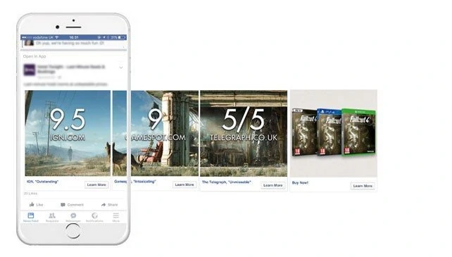 How To Run Carousel Ads With Perfection? Carousel ad examples - fallout