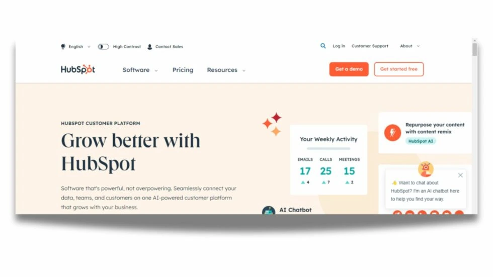 Hubspot Tool And Marketing Hub For Business Hubspot is hub of marketing, sales and social listening overall